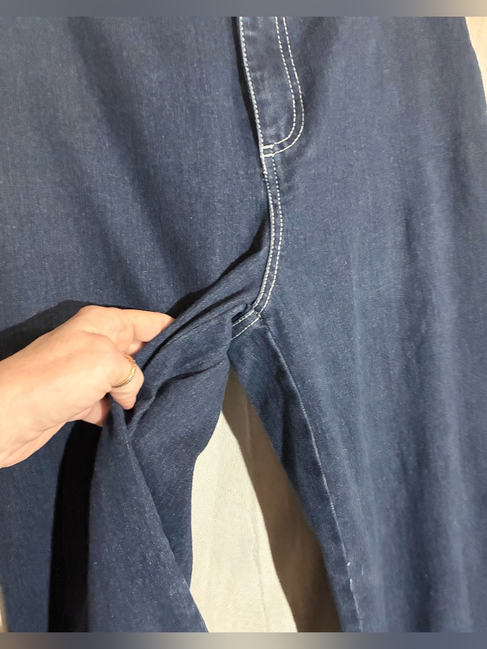 Avec Les Filles High Rise Jeans Sz 29 Dark Wash 30x30 wide Leg Trendy Stretch - Picture 4 of 11